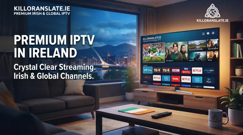 IPTV Ireland – premium IPTV providers streaming Irish and global channels on a Smart TV